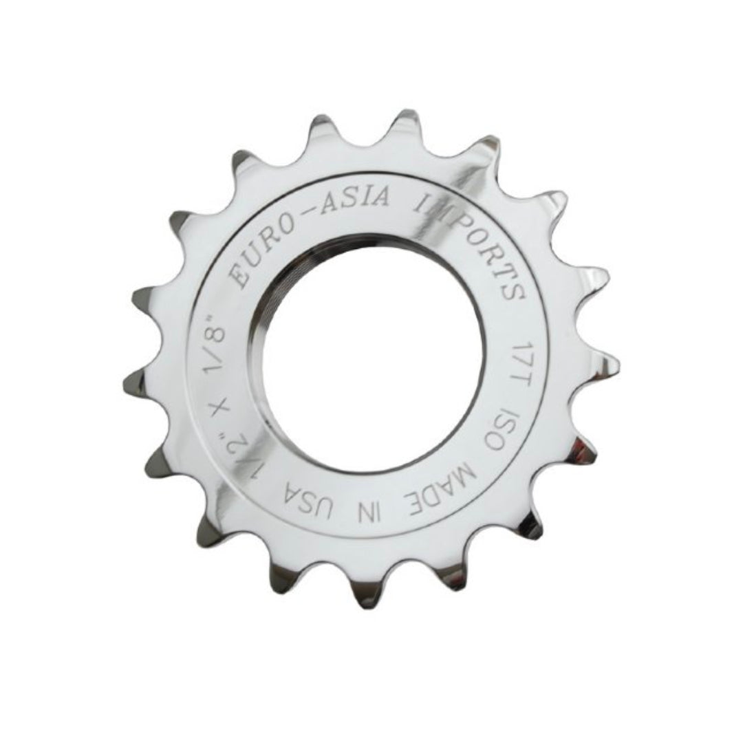 Silver finish Euro-Asia Imports EAI, for 1/8'' chains, 17 teeth