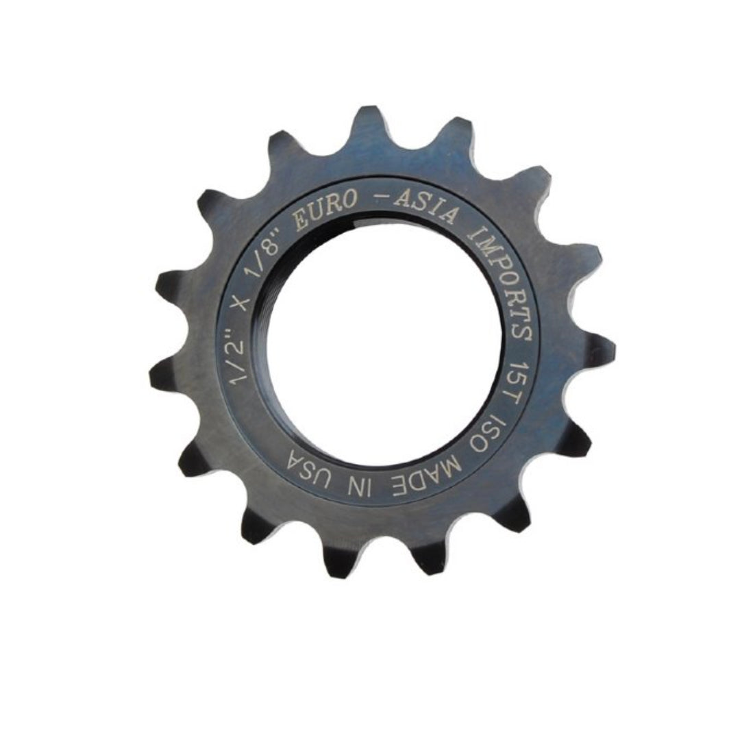 DELUXE stainless steel cog by Euro-Asia Imports EAI for 1/8'' chains, 15 teeth