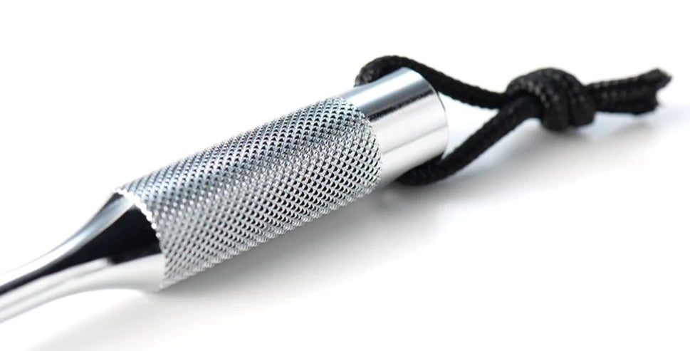 Stainless chain nut checker tool by runwell, with magnet tip and knurdled handle