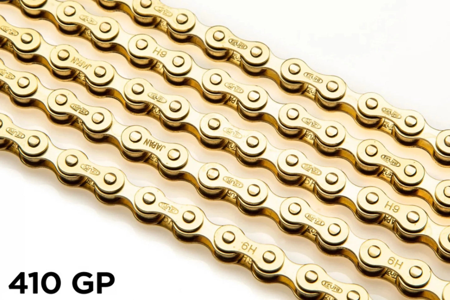 IZUMI gold plated track 1/8 chain, for fixed gear, fixie, NJS bicycle