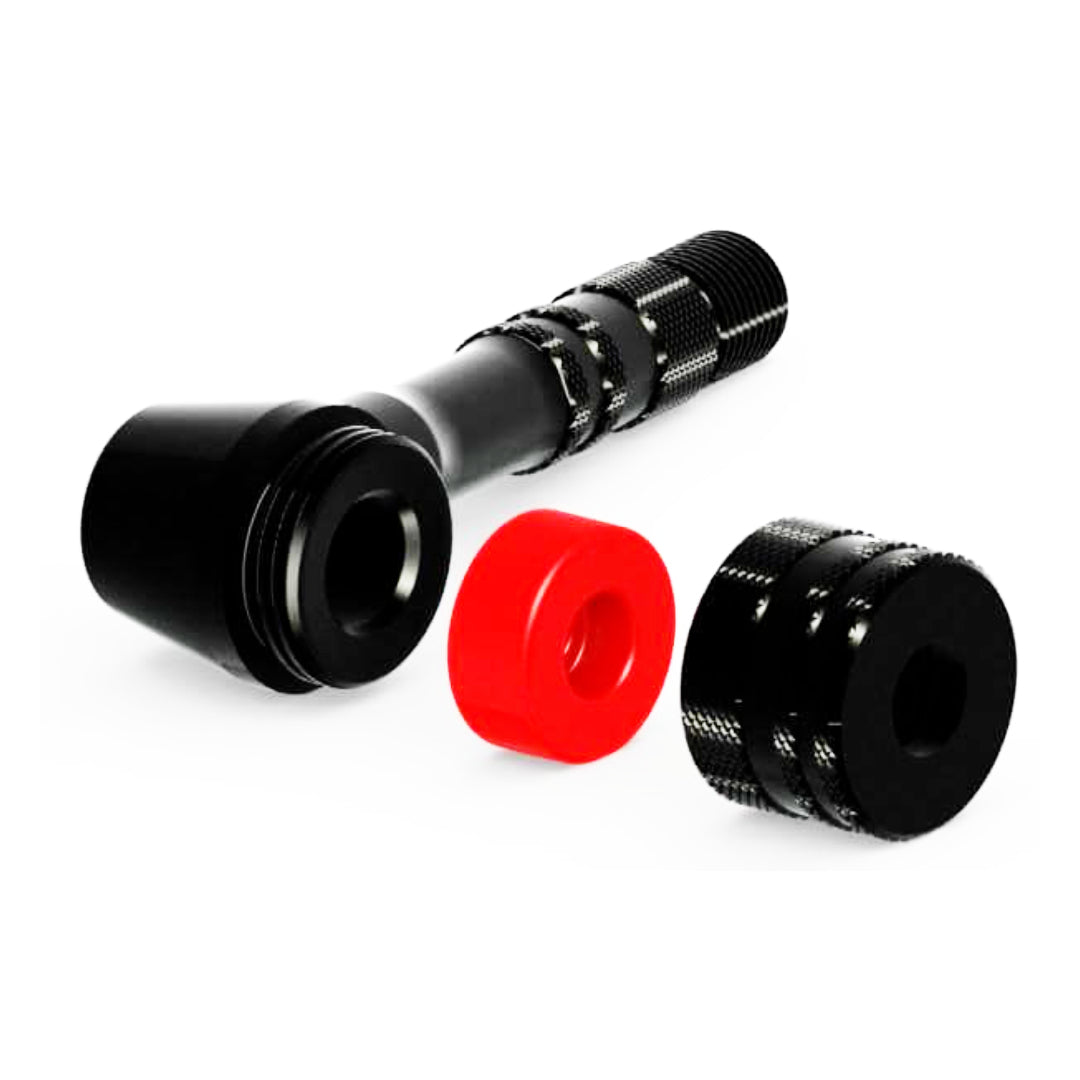 SILCA CNC disc wheel valve adaptor chuck pump.  Knurdled for easy manipulation, highest benchmark in air retention for easier use