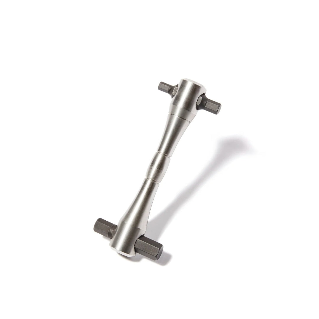 4-in-1 hex shortwrench, with bamboo design, by Runwell