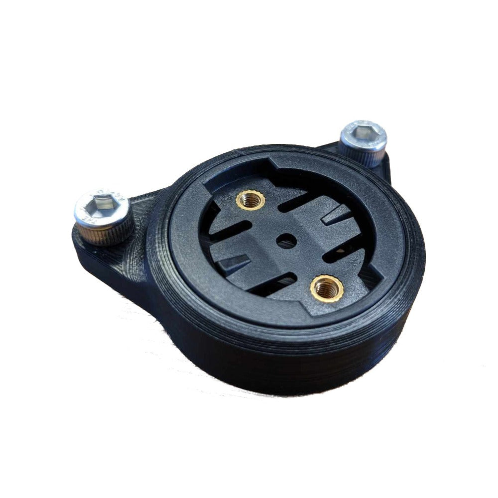 Saddle rear attachment adaptor for BLENDR Bontrager saddles, comes with Garmin receiver, as picture, or Wahoo receiver.