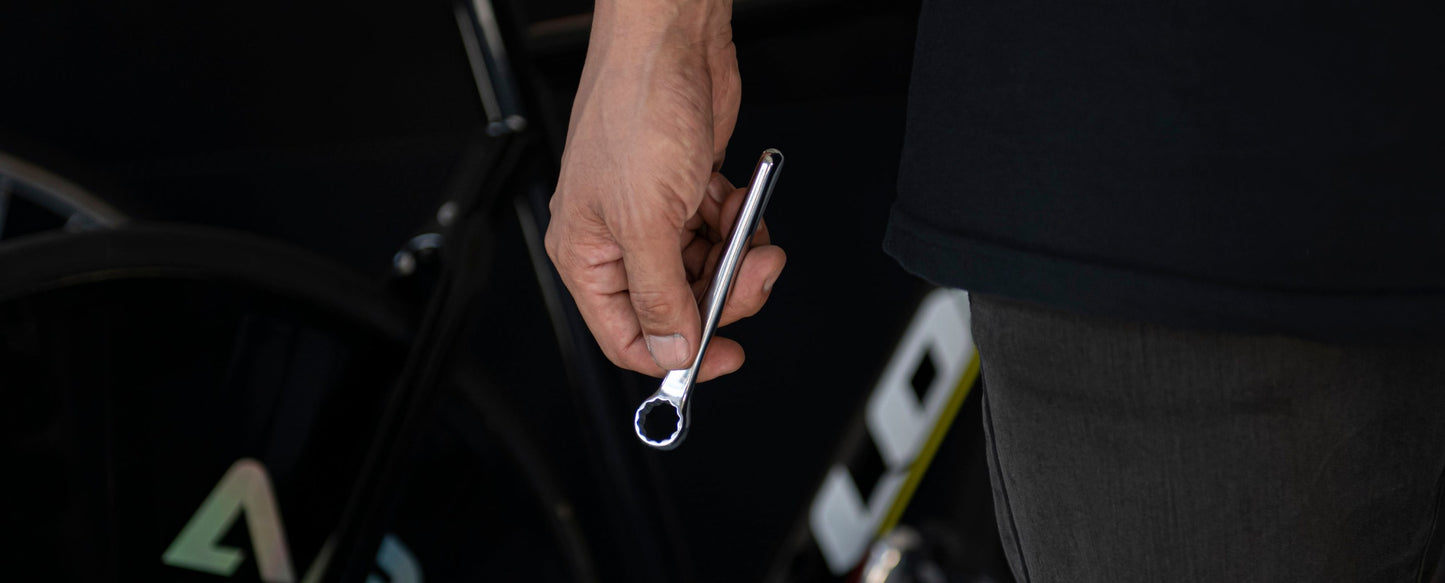 DRIP15 tool for track nuts, 15mm size. Polished silver