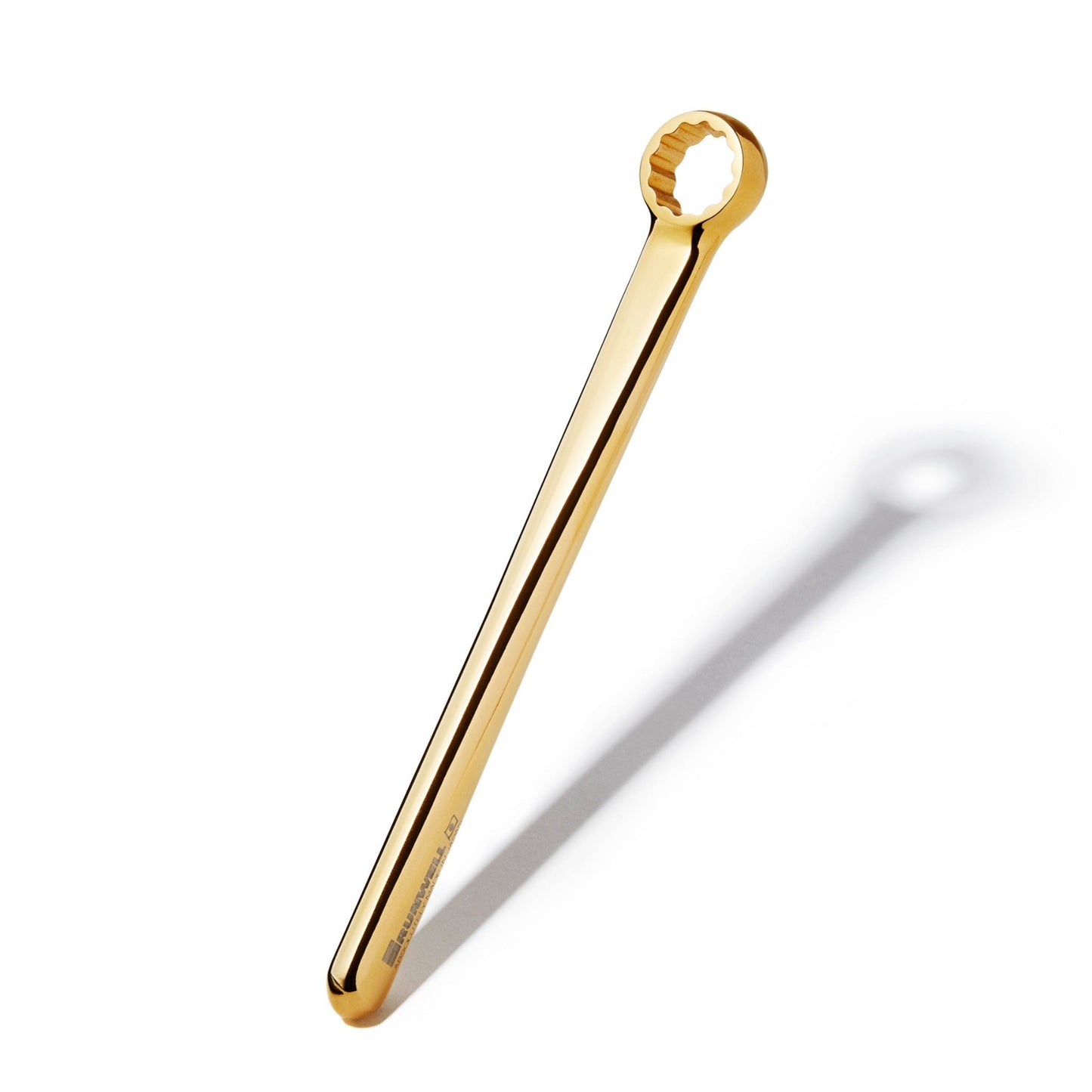 Premium tool 15mm spanner, Stainless steel plated gold by Runwell. Aqualia15