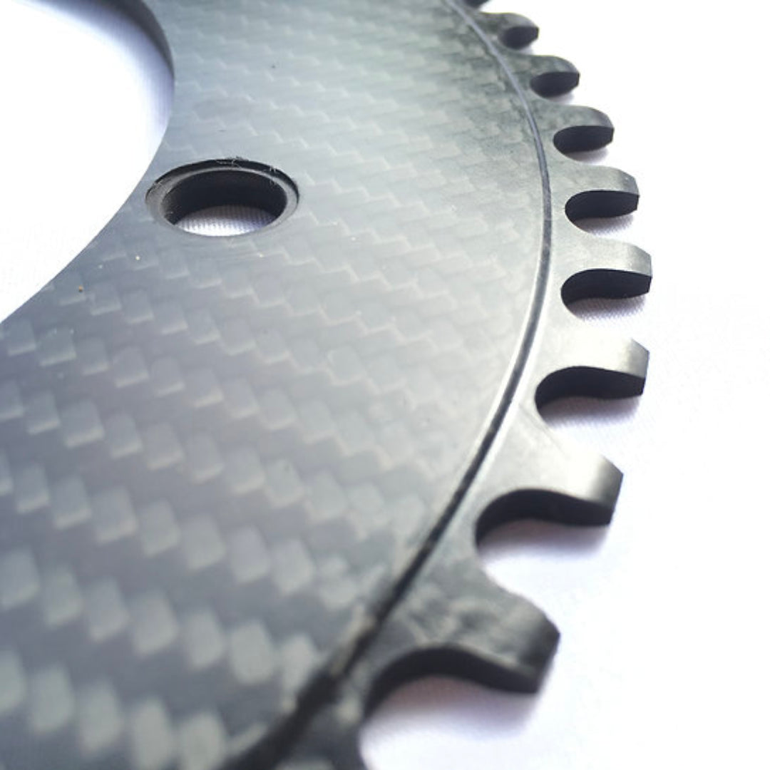 Premium carbon chainring by Digirit, the choice of Olympian track cyclists