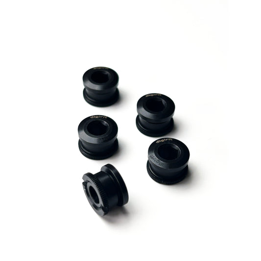 Digirit premium Knurdled track chainring bolt, black, set of 5.