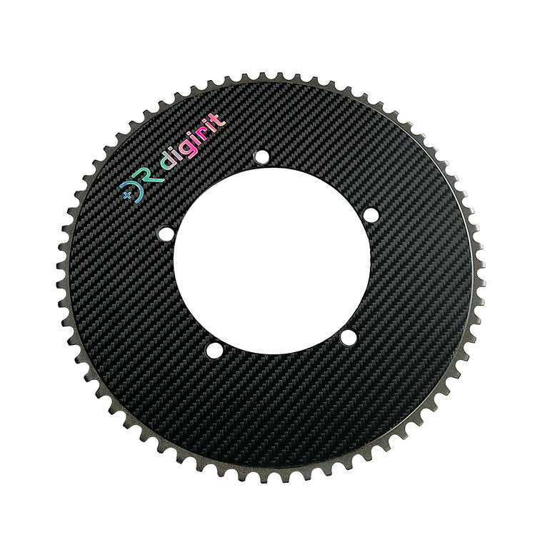 Premium carbon chainring by Digirit, the choice of Olympian track cyclists