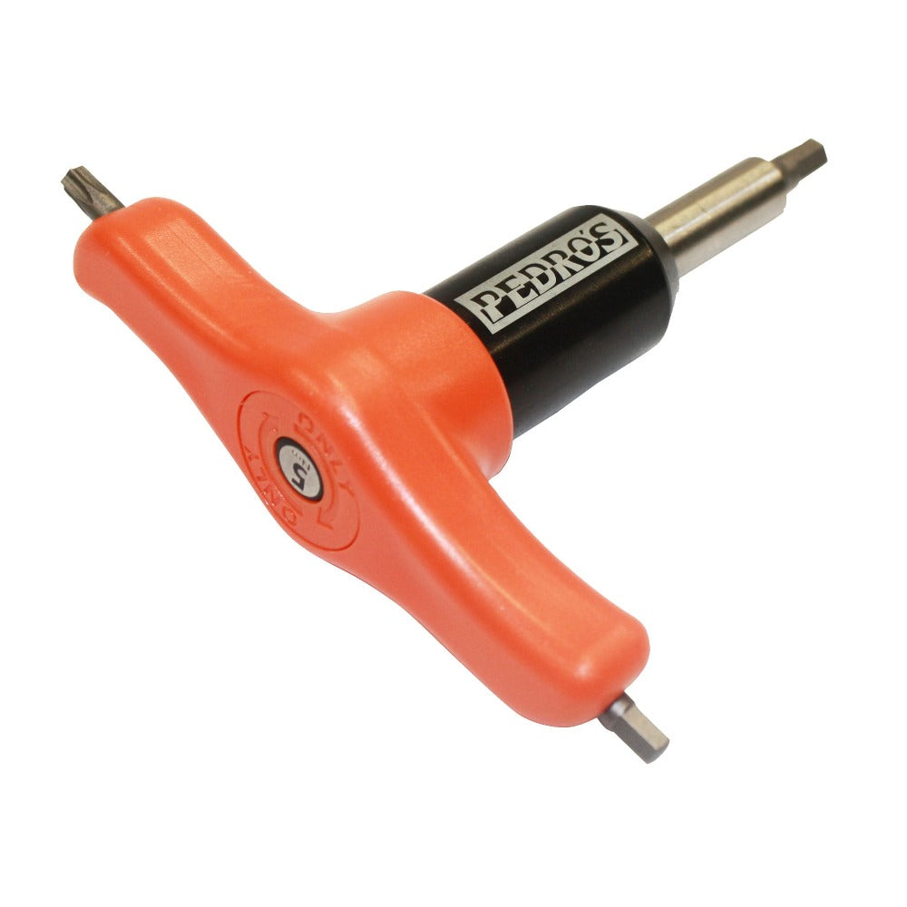 Preset torque tool by Pedro with different sizes for bicycle bolts application.