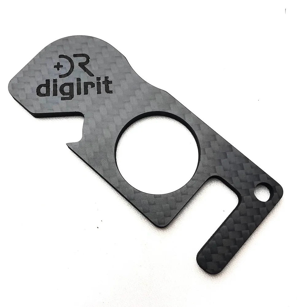 Carbon 3D laser cut bottle opener and cellphone holder by DIGIRIT