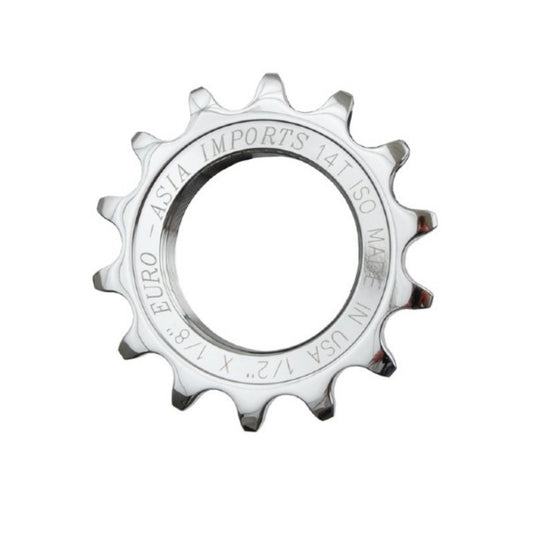 Silver finish Euro-Asia Imports EAI, for 1/8'' chains, 14 teeth