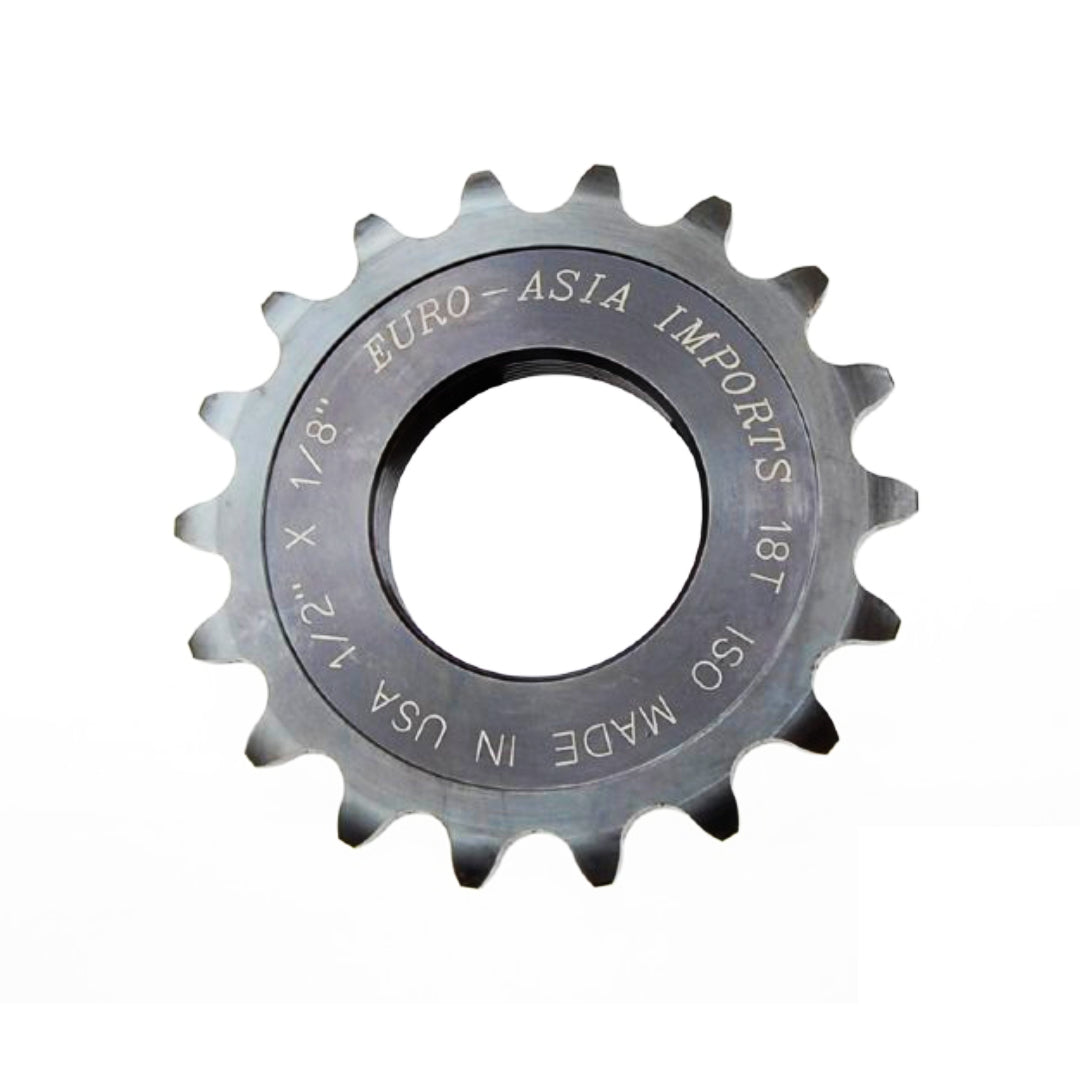 DELUXE stainless steel cog by Euro-Asia Imports EAI for 1/8'' chains, 18 teeth