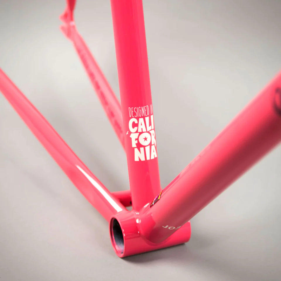 Maverick cycles Jedan SS tracklocross frame, Pink color, cyclocross, commuter, fixie, reynolds steel tubing and fork