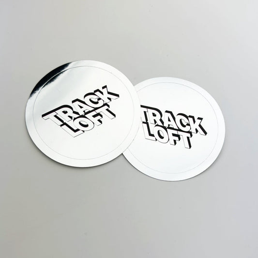 Silver Disc wheel valve cover sticker, pair