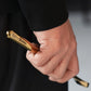 Vatto 15mm titanium coated gold finish wrench, in a hand ready for bicycle maintenance