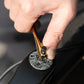 Titanium coated gold multi tool for bicycles, photo in-use