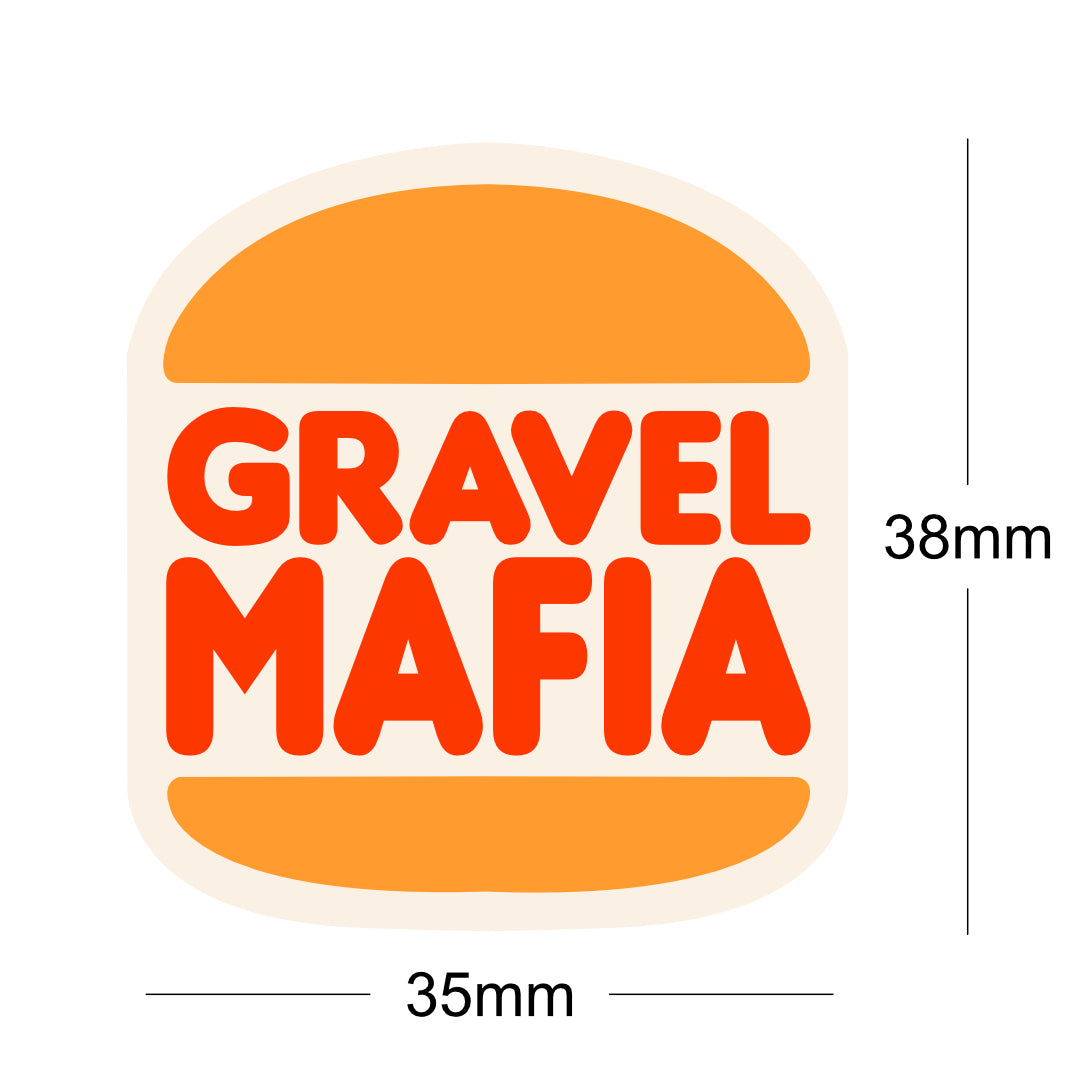 Gravel Mafia Burger Sticker – Trackloft