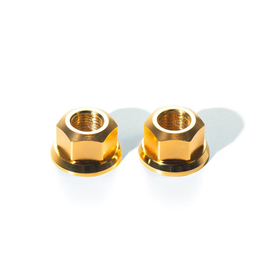 Perfomance track axle nuts by Runwell, M10, Gold