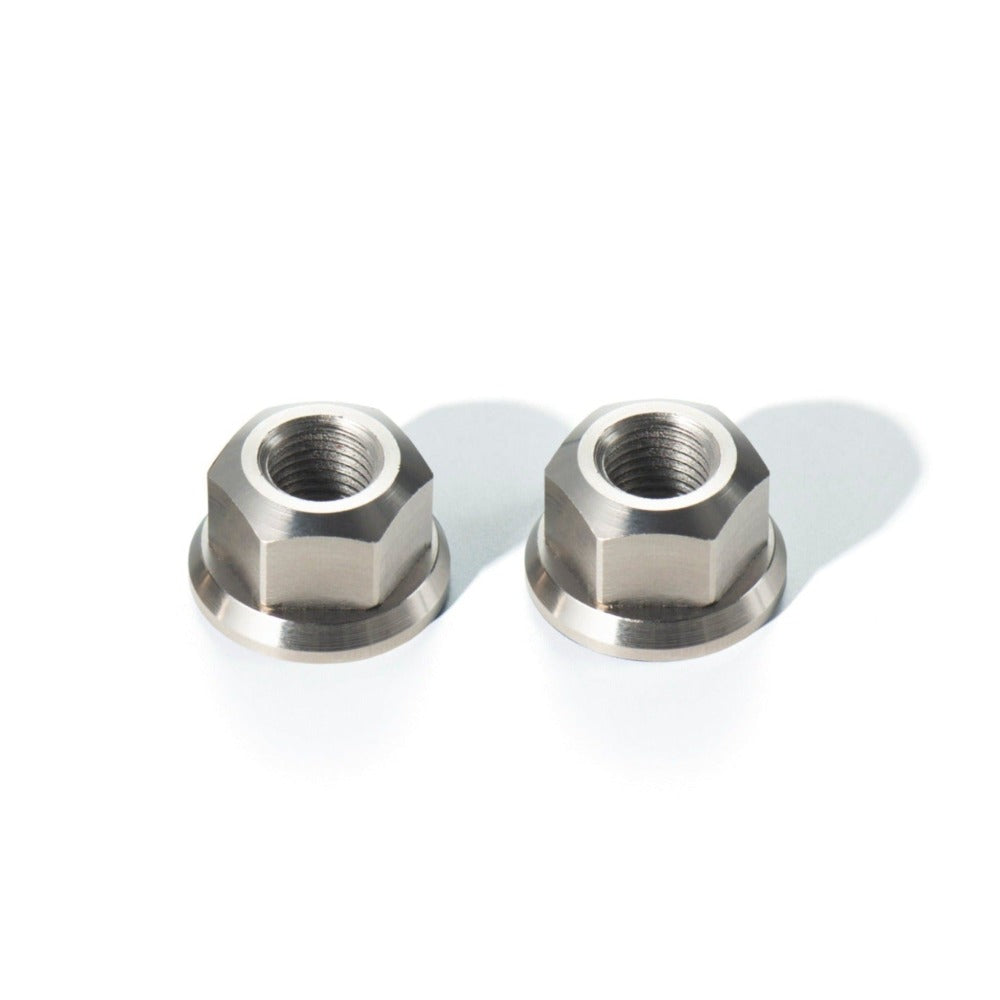 Perfomance track axle nuts by Runwell, M10, Black nut, Silver