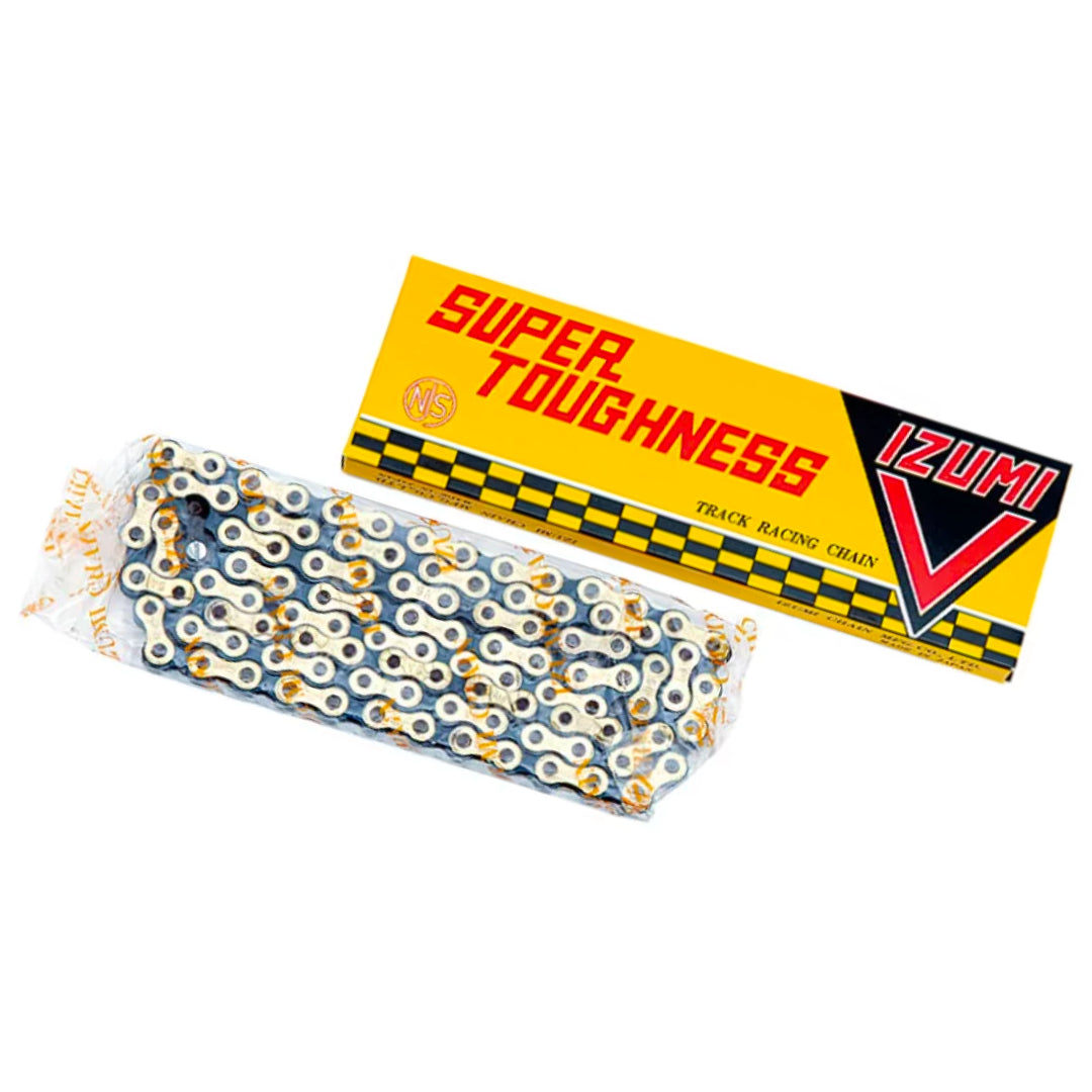 IZUMI-V premium SUPER TOUGHNESS gold track 1/8 chain, for fixed gear, fixie, NJS bicycle