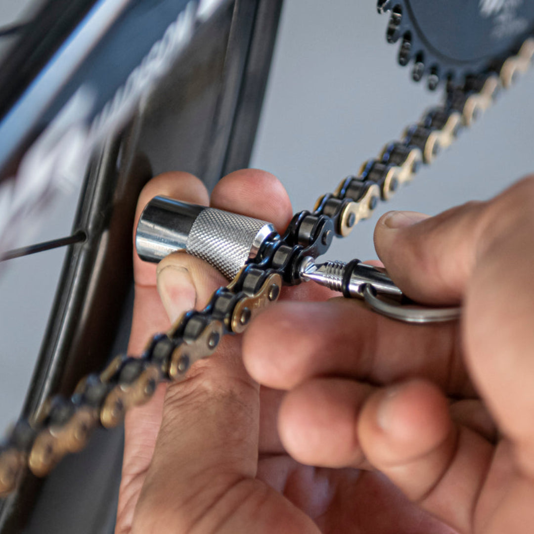Specialty NJS chain tool by Runwell, Stainless Steel with knurdled handle